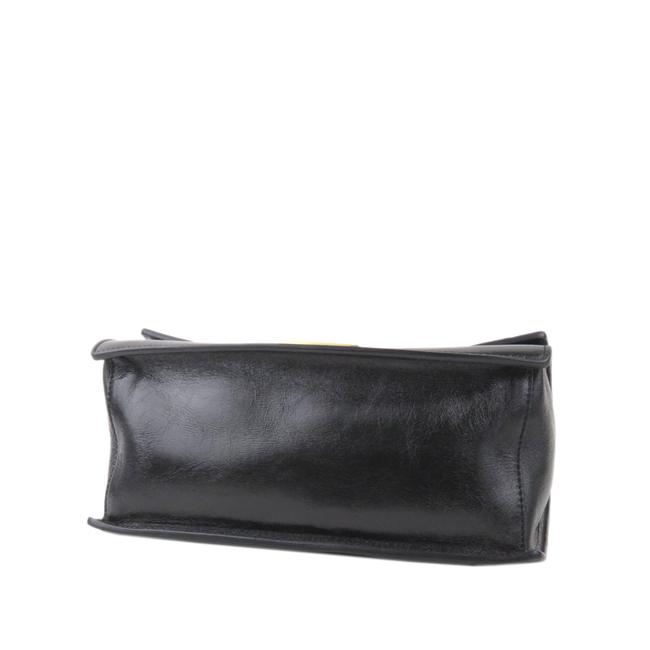 Fendi Kan Black Leather Shoulder Bag 
