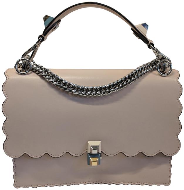 Fendi Kan I Blush Calfskin Leather Shoulder Bag 