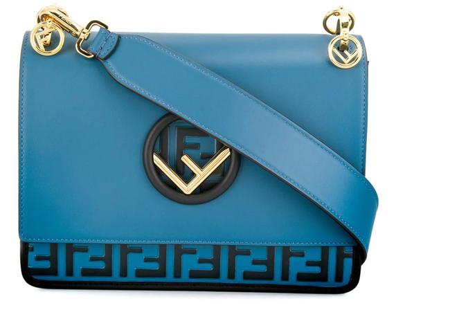 Fendi Kan I F Leather Shoulder Bag 