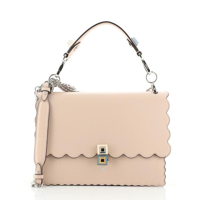 Fendi Kan Medium Pink Leather Shoulder Bag 