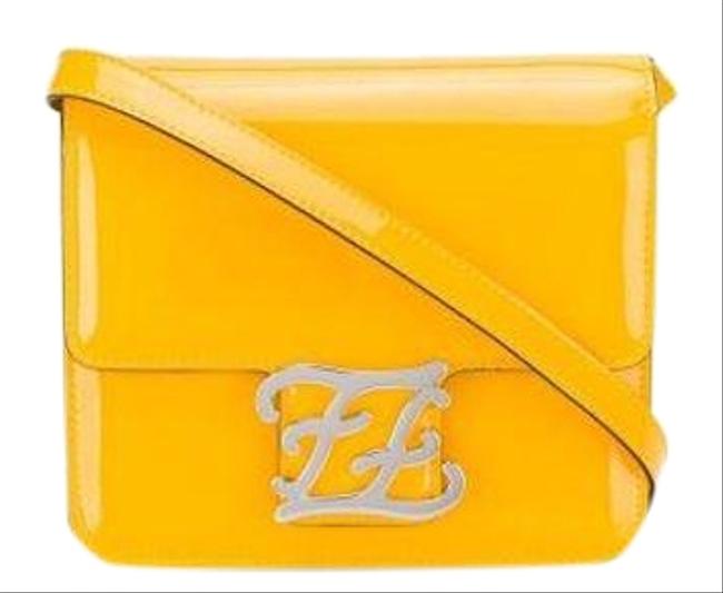 Fendi Karligraphy Ff Yellow Shoulder Bag 