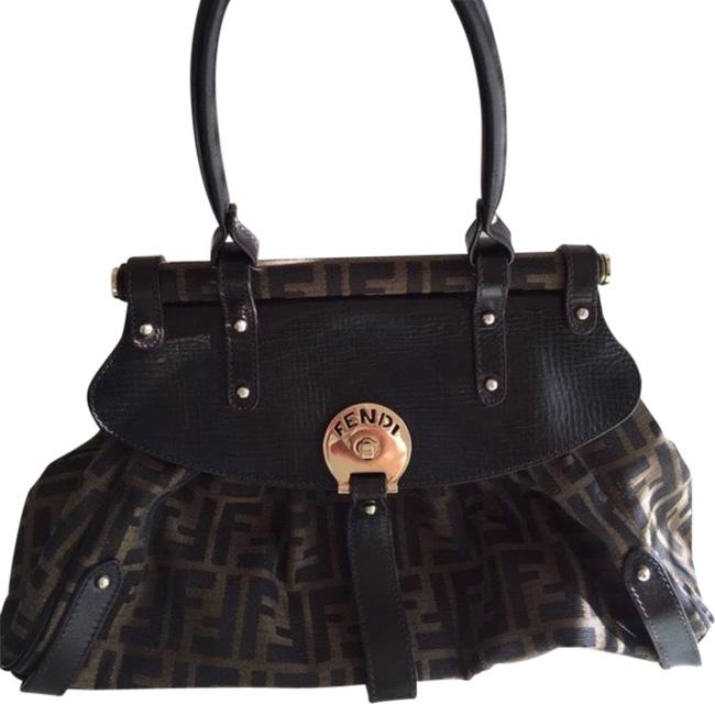Fendi Large Zucca Magic Handbag Brown Shoulder Bag 