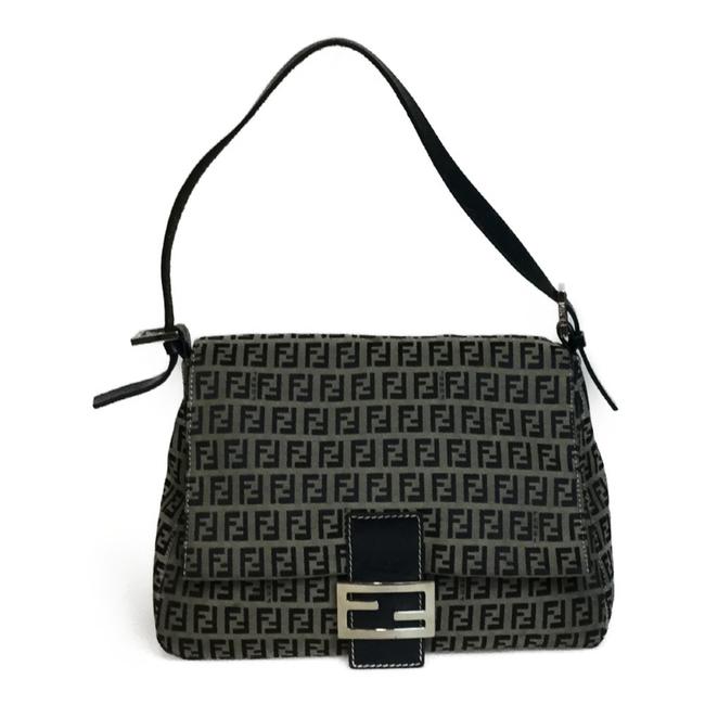 Fendi Mamma Baguette 8br001 Canvas Shoulder Bag 