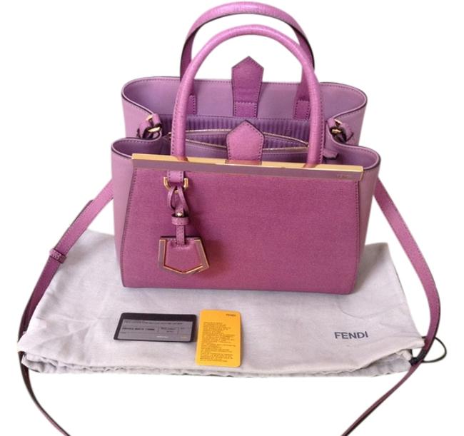 Fendi Mini 2jours Lilac Purple Leather Shoulder Bag 