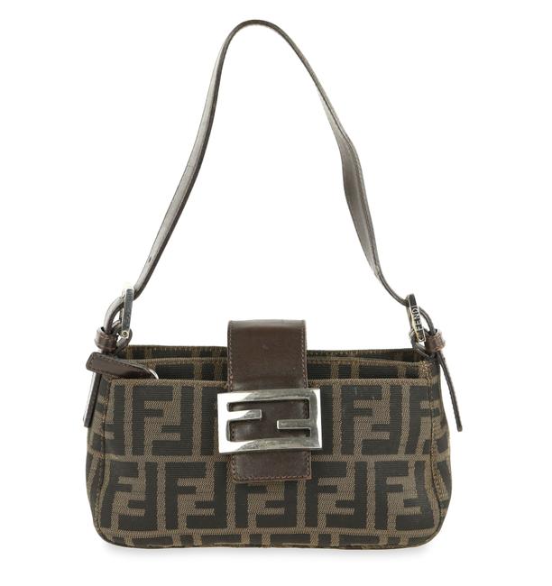 Fendi Mini Zucca Brown Canvas Shoulder Bag 