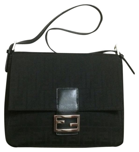 Fendi Mint Chic Signature Beauty Black Shoulder Bag 