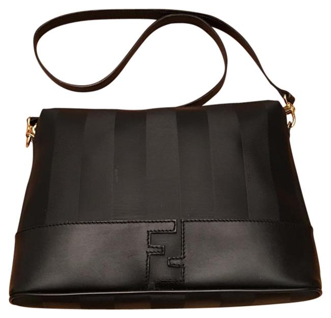 Fendi Minty Regimental Pequin Signature 2way Shoulder Bag 