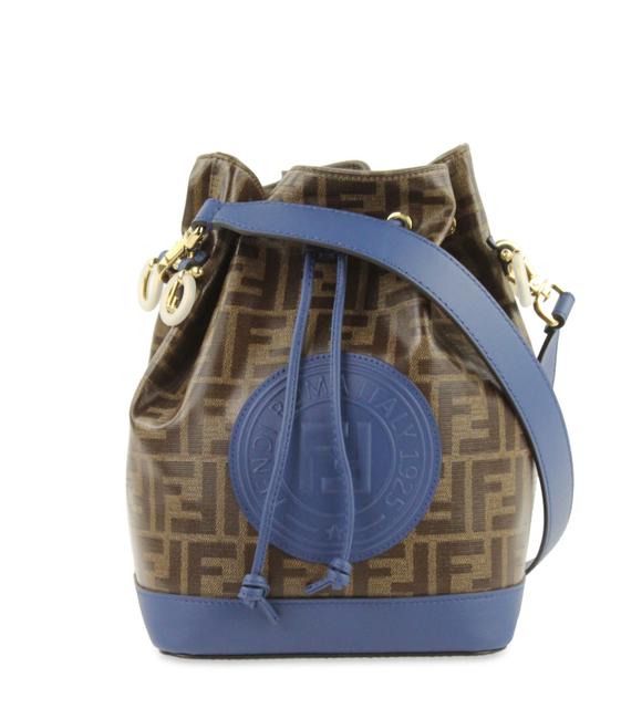 Fendi Bucket Mon Tresor Brown Coated Canvas Shoulder Bag 