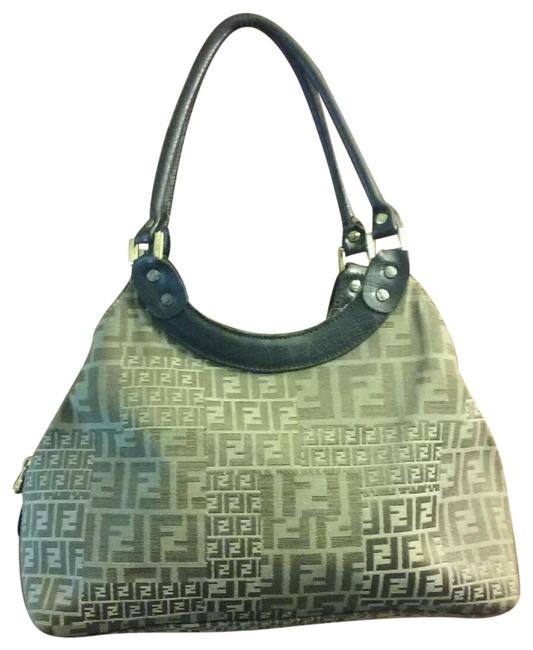 Fendi Monogram Brown Canvas Shoulder Bag 