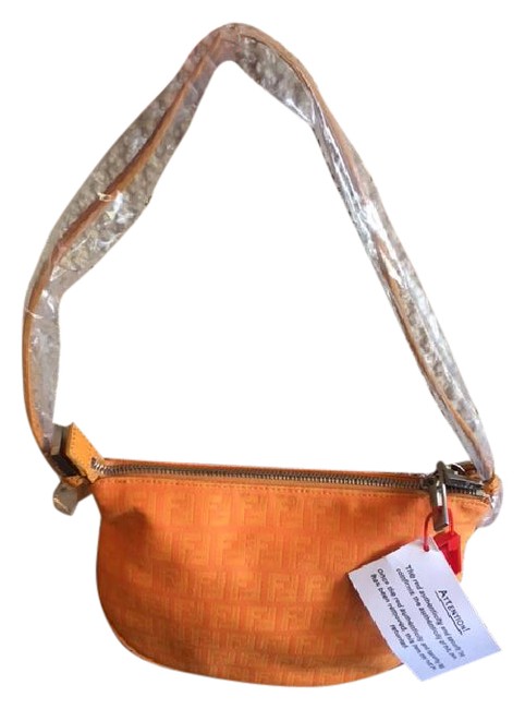 Fendi Monogram Orange Fabric Shoulder Bag 