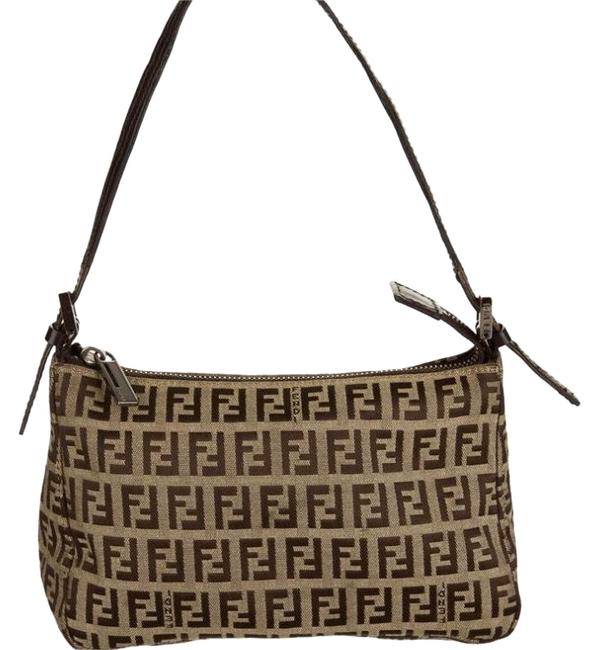 Fendi Monogram Purse Brown Shoulder Bag 