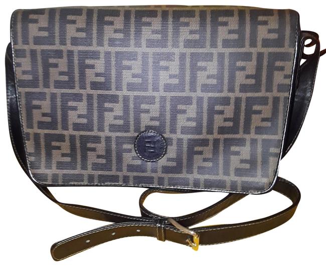 Fendi Monogrammed Coated Handbag Canvas Shoulder Bag 