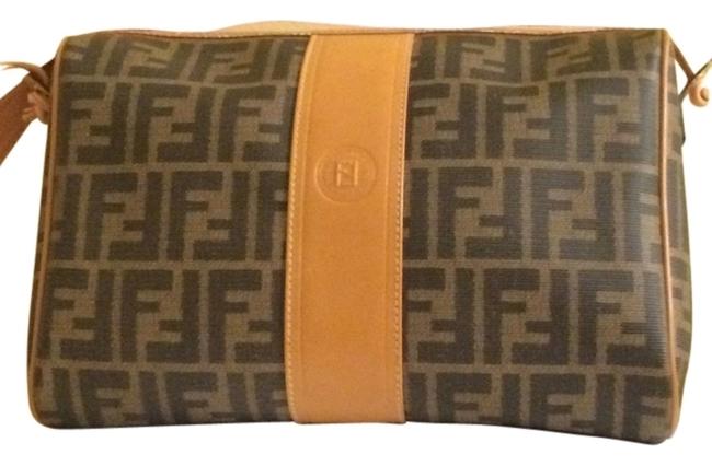 Fendi Natural Brown Leather Shoulder Bag 