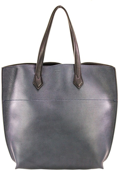 Fendi Navy Blue Leather Shoulder Bag 