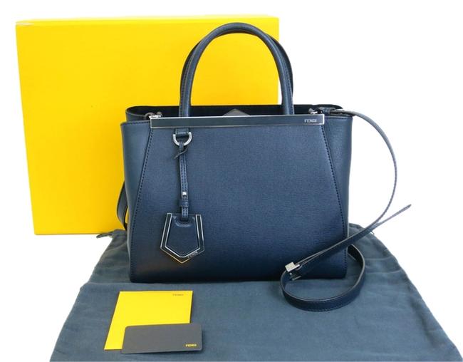 Fendi Navy Leather Shoulder Bag 