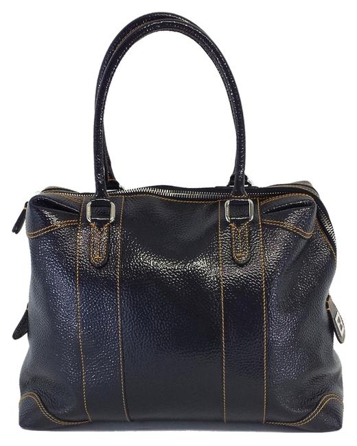 Fendi Navy Patent Leather Shoulder Bag 