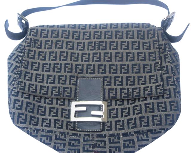 Fendi Navy Print Shoulder Bag 