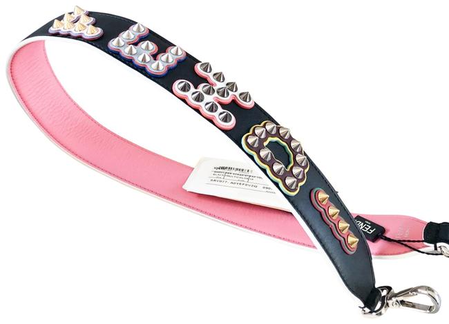 Fendi New Calfskin Leather Logo Studded Strap Strap Shoulder Bag 