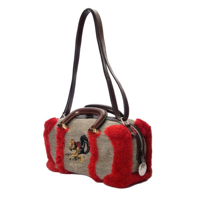 Fendi New Rare Squirrel Fall 2005 Shearling Runway Shoulder Bag 