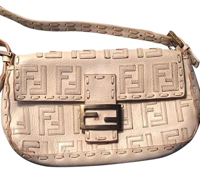 Fendi Off White Leather Shoulder Bag 