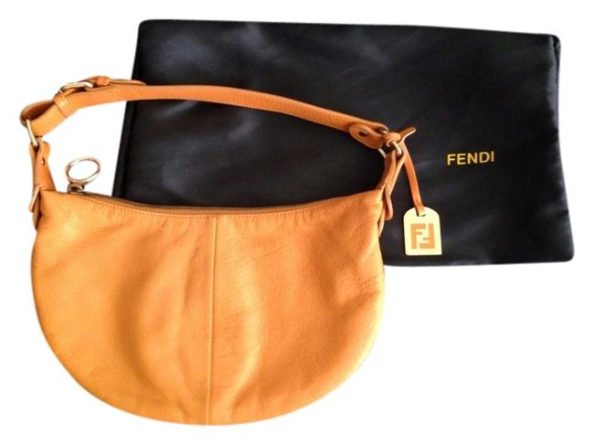 Fendi Orange Leather Shoulder Bag 