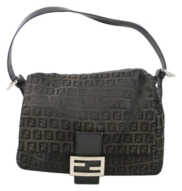 Fendi Passaspalla Zucchino Black Zucca Monogram Shoulder Bag 