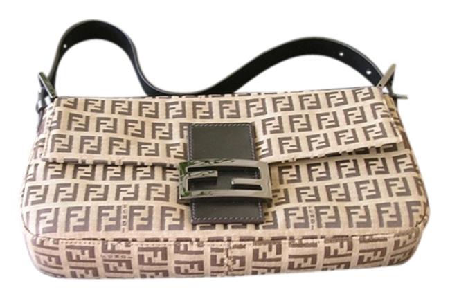 Fendi Passaspalla Zucch Toro Mogano+panna+t.m. Brown Monogram Shoulder Bag 