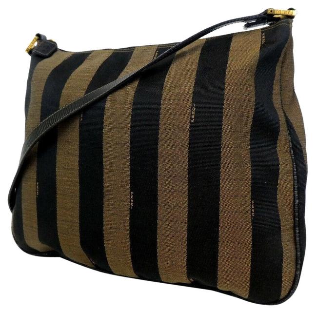 Fendi Pecan Nylon #2326f76 Brown Shoulder Bag 