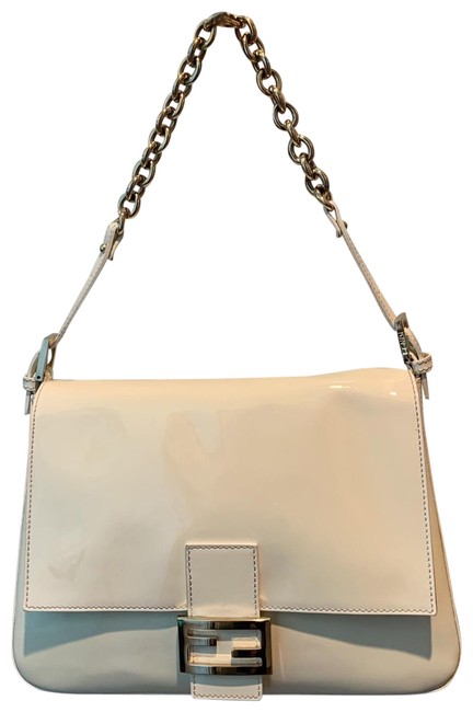 Fendi Purse White Leather Shoulder Bag 