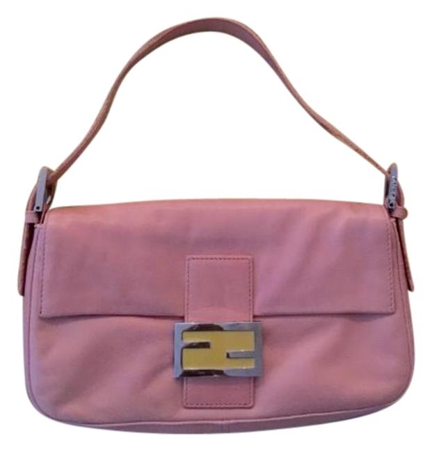 Fendi Rare Baguette Bubblegum Pink Calfskin Leather Shoulder Bag 
