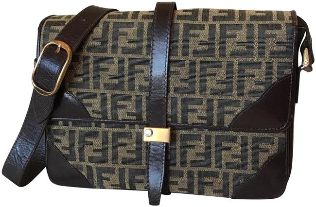 Fendi *rare* Zucca Cross Body Brown Canvas Shoulder Bag 