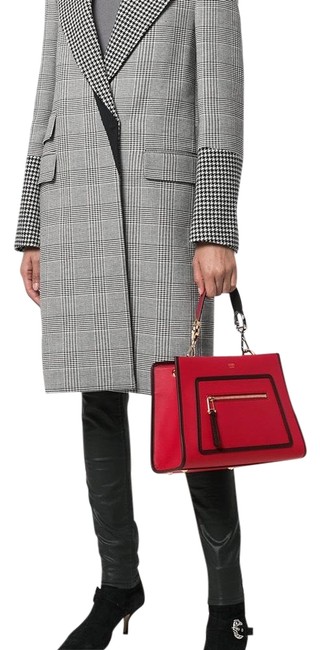 Fendi Runaway Small Tote Red Leather Shoulder Bag 