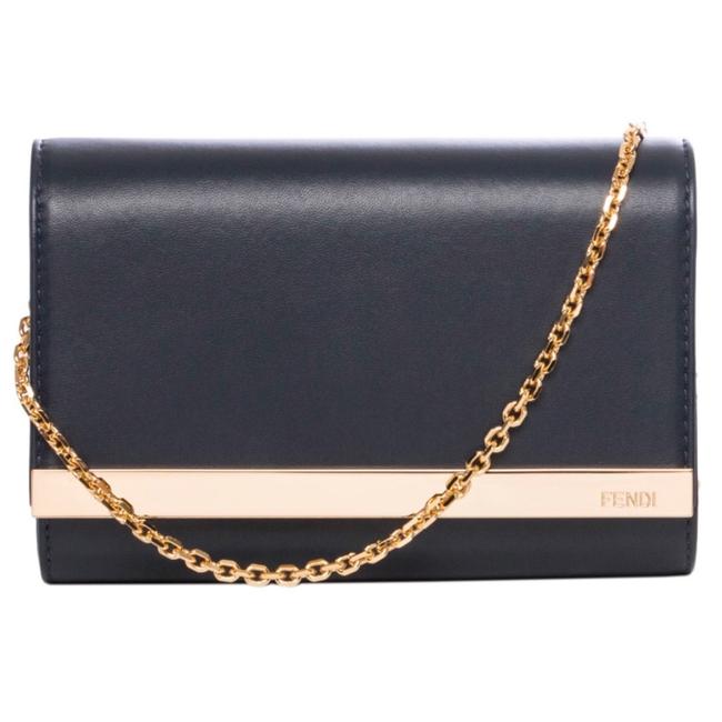 Fendi Rush Mini Black Lambskin Leather Shoulder Bag 