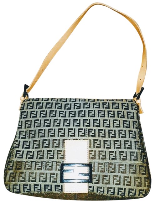 Fendi 1 week Sale Zucca Leather Fabric Shoulder Bag 