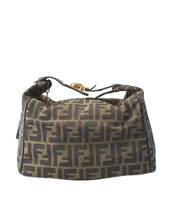 Fendi S.a.s. Zucca 135710 Brown Canvas Shoulder Bag 