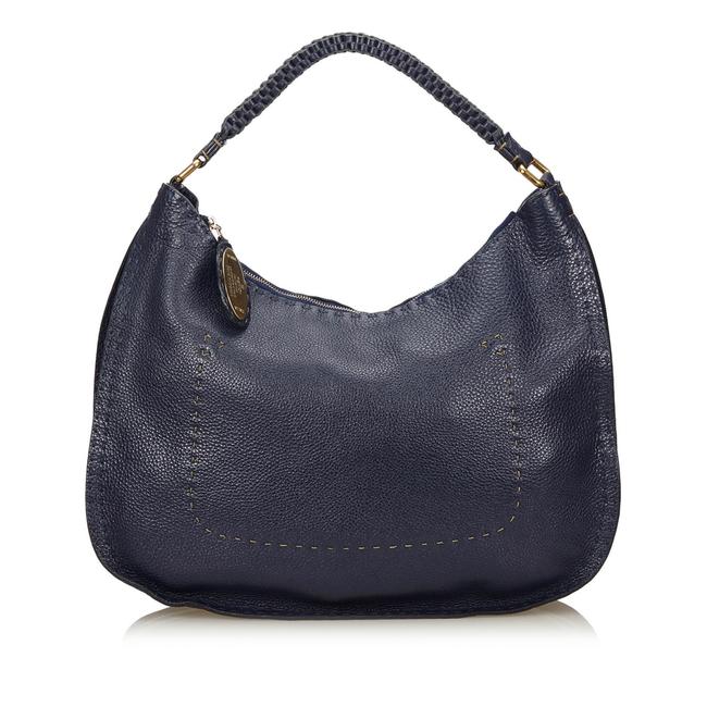 Fendi Selleria Blue Leather X Others Shoulder Bag 