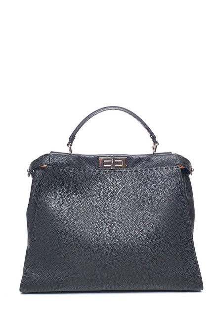 Fendi Selleria Large Peekaboo Black Shoulder Bag 