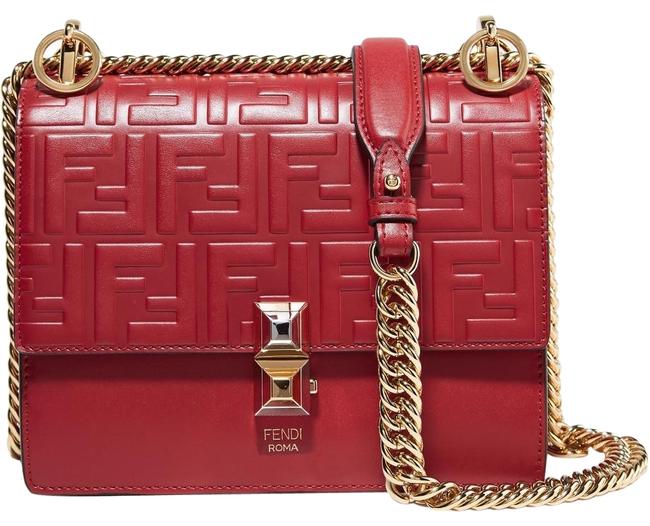 Fendi Small Kan I Red Shoulder Bag 