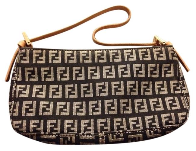 Fendi Small Monogram Black and White Shoulder Bag 