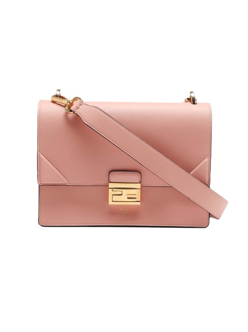 Fendi Spk New U Old Rose Leather Shoulder Bag 