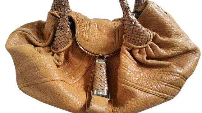 Fendi Spy Tan Beige Leather Shoulder Bag 