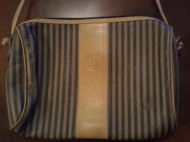 Fendi Tan Black Leather Shoulder Bag 