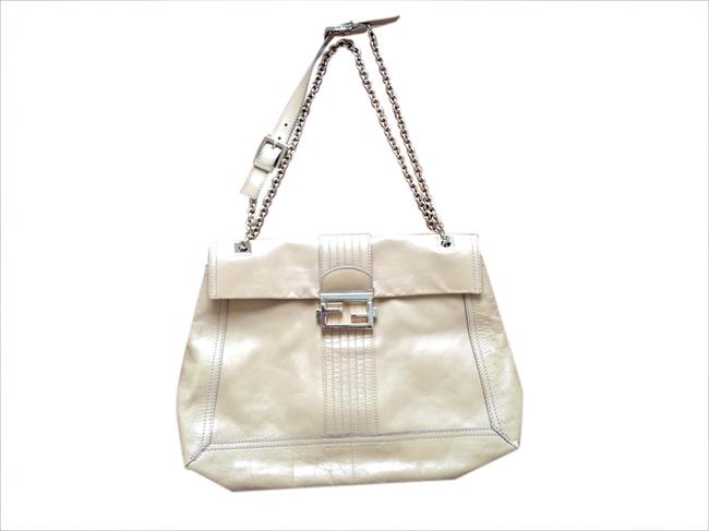 Fendi Tan Camel Brown Leather Shoulder Bag 
