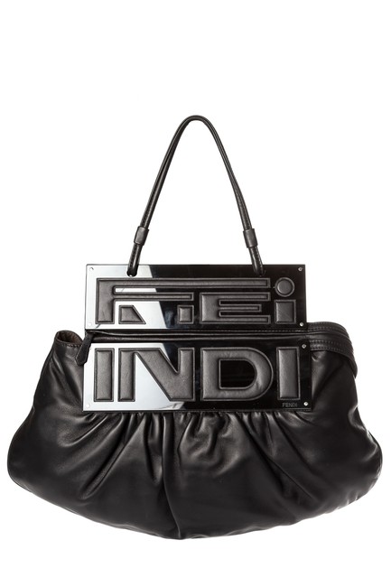 Fendi To You Convertible Black Leather Shoulder Bag 