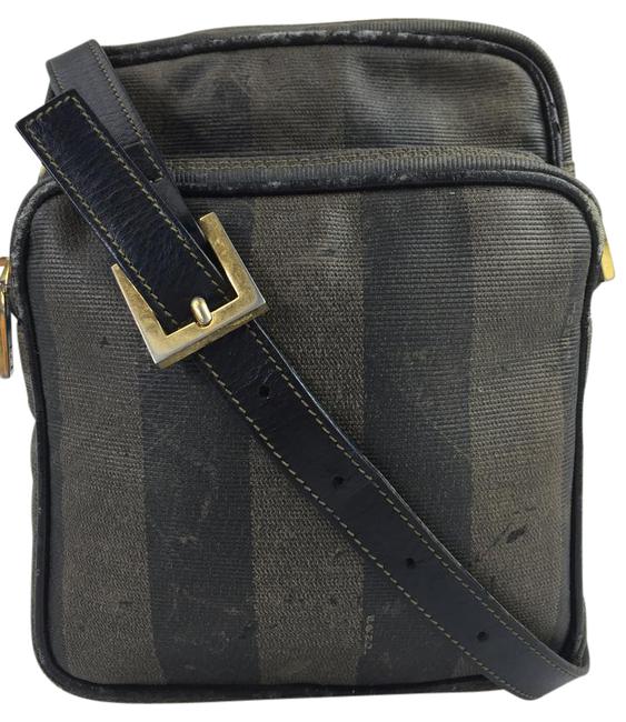 Fendi Tobacco Canvas Shoulder Bag 