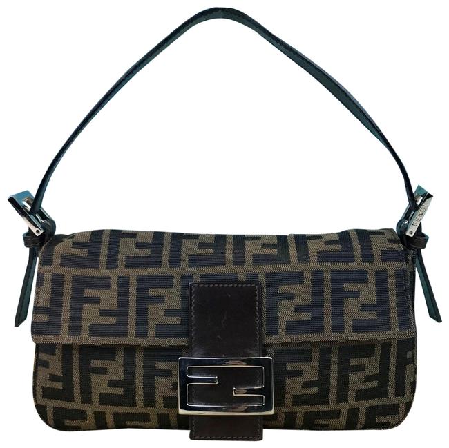 Fendi Tobacco Zucca Brown Canvas Shoulder Bag 