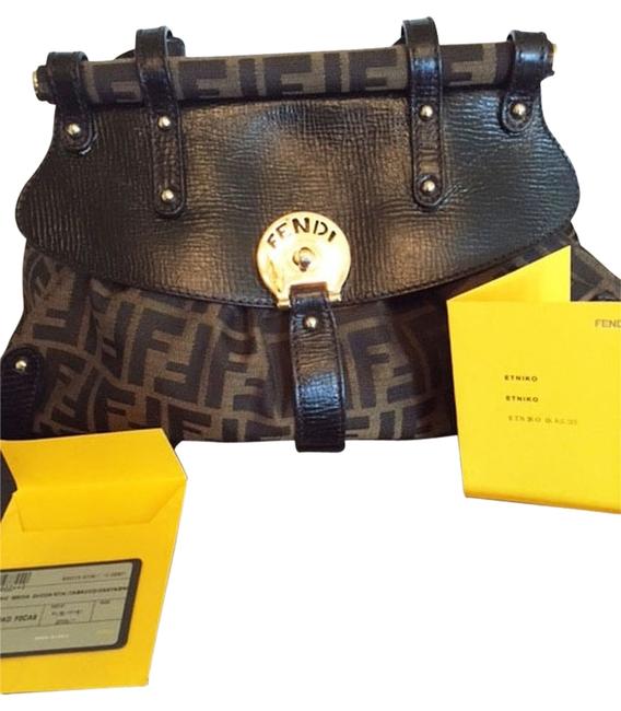 Fendi Tobacco Zucca Magic Brown Monogram Canvas Shoulder Bag 