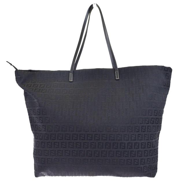 Fendi Tote Zucca #4221f14b Black Shoulder Bag 