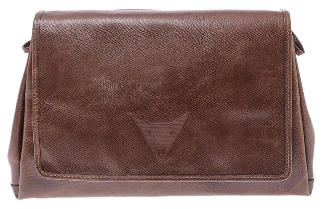 Fendi Vintage Brown Leather Shoulder Bag 