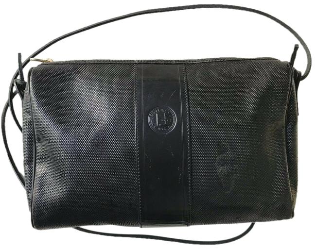Fendi Crossbody Vintage Black Canvas Shoulder Bag 